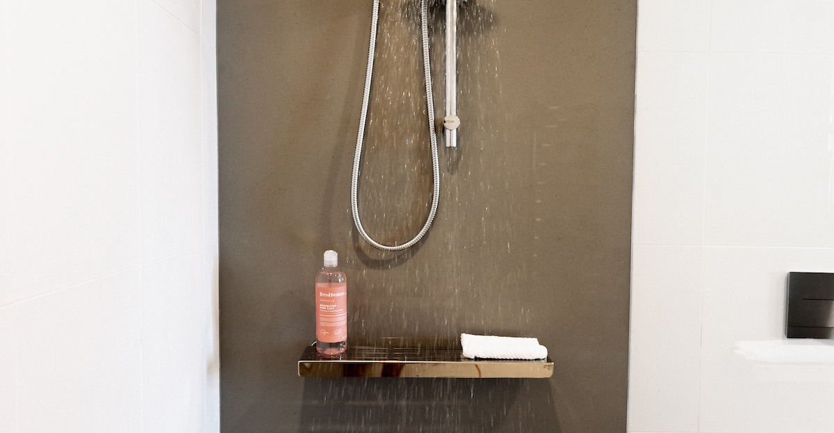 Concrete granite in shower