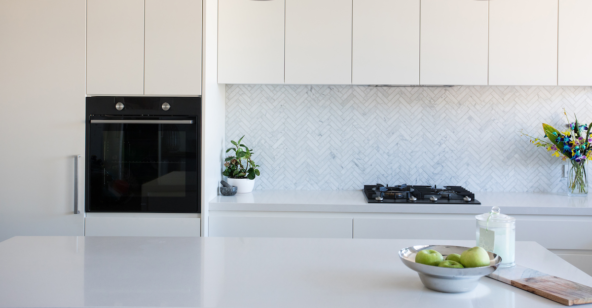 Kitchen featuring Magnolia stone benchtop